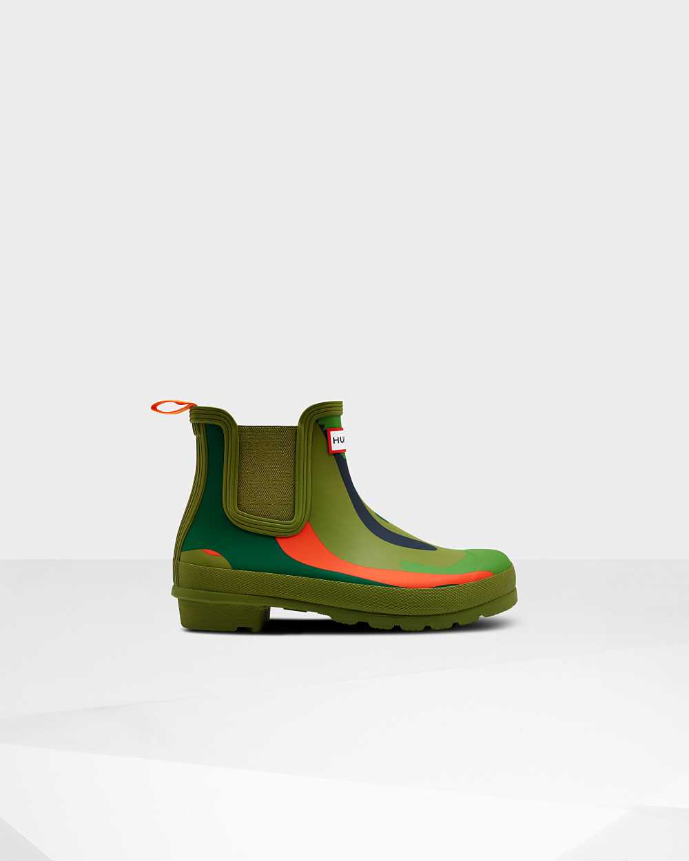 Botas Chelsea Mujer - Hunter Original Rockpool Camo Verde Camuflaje - DPRQBE-075 - Verde Camuflaje